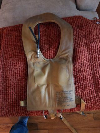 Ww2 Us Navy Type B - 4 (mae West) Pneumatic Life Vest (1945)