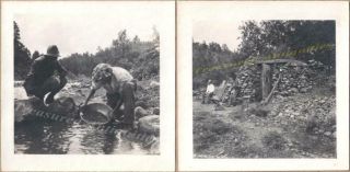 1920s Mexico Men Gold Prospectors Miners Panning Stream Mine Camp Photos 3