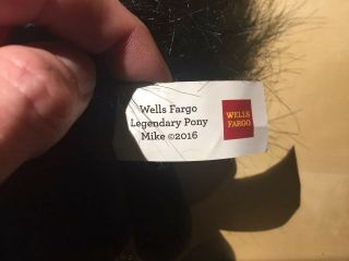 Wells Fargo - Plush Horse - Legendary Stuffed Pony - Mike - 2016 Black - Bank 3