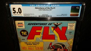 Adventures of the Fly 1 - KEY - CGC 5.  0 (OW - W) 3