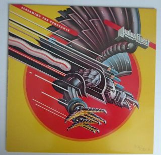 Judas Priest " Screaming For Vengeance " 1982 Vinyl Lp With Poster Cbs 85941 A1 - B2