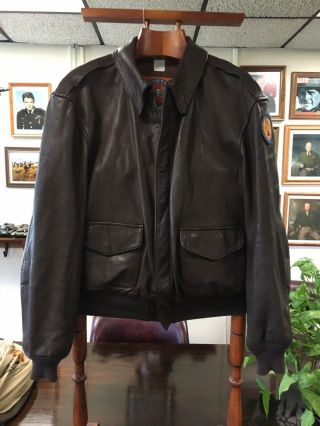 Cooper A - 2 Leather Flight Jacket With 8th Army Airforce Patch