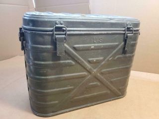 Green Vintage Us Military Wyitt Corp 1974 Food Cooler Storage Container ((
