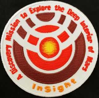 Collectible - Authentic Jpl Nasa Insight Mars Mission Space Patch - 3.  5 " Diameter