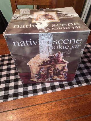 Jay Imports Vintage Chrstmas Nativity Scene Cookie Jar Large In Package