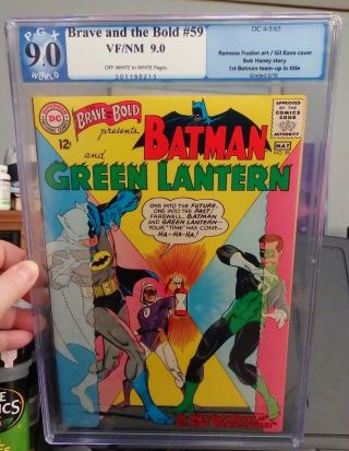 Brave & The Bold Presents Batman & Green Lantern 59 Pgx 9.  0 Graded Vf/nm - 1960 -