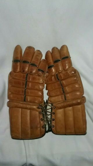 Vintage Hockey Gloves Ccm Professional Model 1 1 1 4 Ccm Pro Ok 