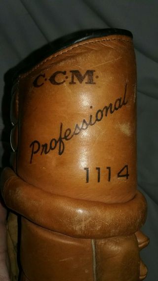 Vintage hockey gloves CCM professional model 1 1 1 4 CCM Pro ok ' d soft leather 3