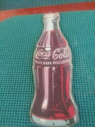 Vintage Coca Cola Thick Cardboard Bottle Display Sign