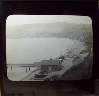 Victorian Lantern Slide,  Crca 1880,  Totland Pier,  Iow,  Fab Image