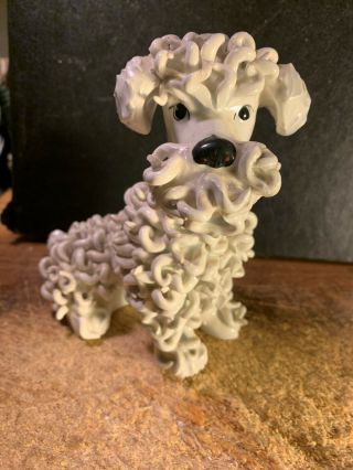 Vintage Spaghetti Ceramic Poodle Dog Figurine