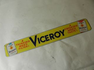 Vintage Advertising Sign - Viceroy Cigarettes Tin Tacker Sign - Vintage Bar Sign
