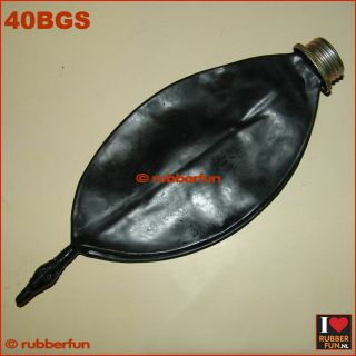 Rebreather Bag For Gas Mask - 3l - Black Rubber - With Air Flow Controller