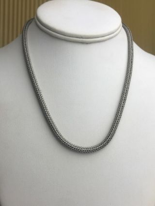 Sterling Silver 925 Vintage Top Quality Snake 17” Chain Necklace 39.  9 G Heavy