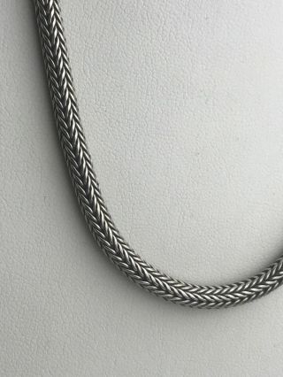 Sterling Silver 925 Vintage Top Quality Snake 17” Chain Necklace 39.  9 G Heavy 3