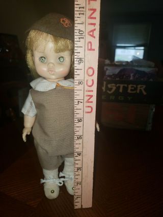 Vintage 1966 Effanbee Girl Scout Brownie Doll 10.  5 " Tall W/ Movable Legs & Arms