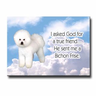 Bichon Frise True Friend From God Fridge Magnet Dog