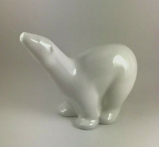 Polar Bear Pure White Porcelain Figurine