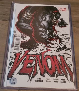 Venom 1 Signed Stan Lee W Marvel Comic 1st Print Spider - Man Quesada Rare Key