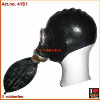 Gas Mask Rebreather Set - Gp5 Mask With Black Rubber Bag (3l) - Set 1b
