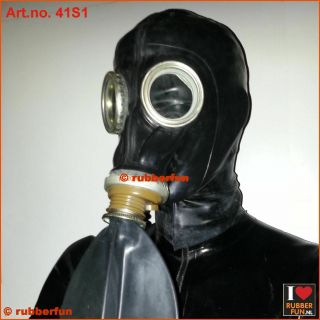Gas mask rebreather set - GP5 mask with black rubber bag (3L) - set 1B 3