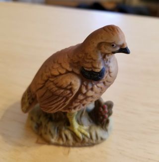 Vintage Napcoware Porcelain Figurine Figure Statue Bird Hawk Pheasant Brown Htf