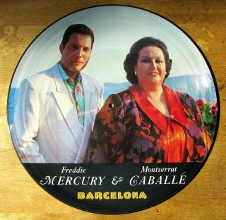 Freddie Mercury & Montserrat Caballe Barcelona 12 " Pic Disc Vinyl Pop/classical
