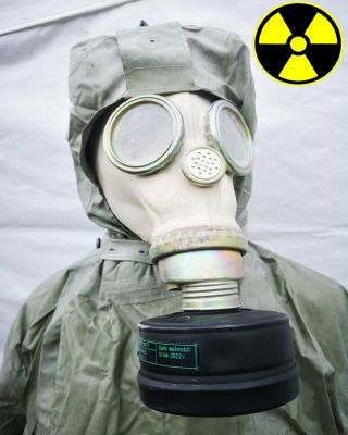 Preppers Modern Nbc Suit,  Gas Mask And Seal 2x Fp5 Filters Radiation Protect