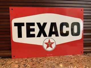 Texaco Vintage Style Metal Advertising Sign Oil Gas Gasoline