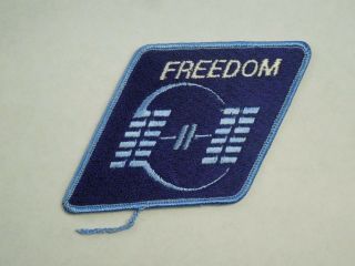 Vintage Nasa Space Station Freedom Embroidered Iron On Patch