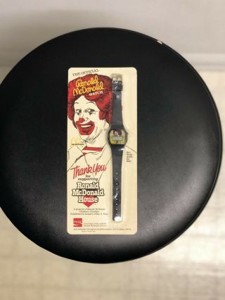 Vintage 1984 Ronald McDonald Wrist Watch in Package McDonald ' s 3