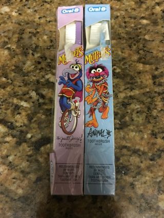 Nos 1985 The Muppets Oral - B Toothbrush Animal Gonzo Blue Vintage Kid’s Child’s