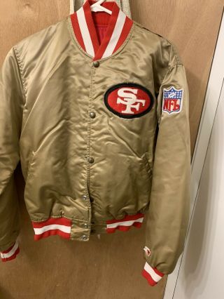 Old Vintage Medium San Francisco 49ers Starter Satin Jacket Vintage 80s 90s
