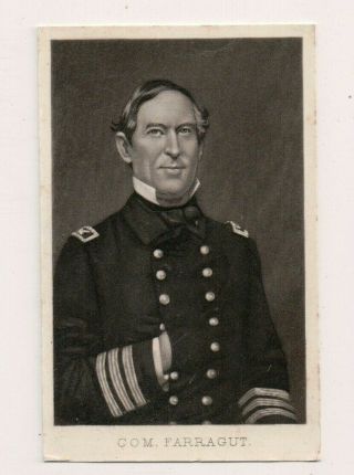 Vintage Cdv Commodore David Farragut Union Officer American Civil War