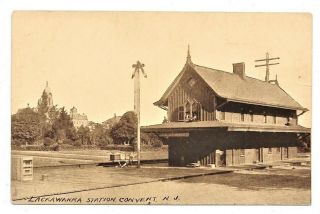 Early Post Card " Lackawanna Station " Convent Nj
