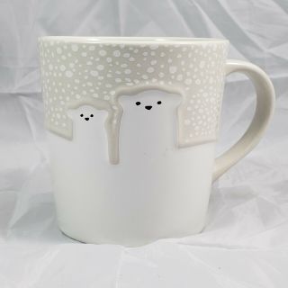 Starbucks 2016 Polar Bear Holiday Mug Cup Beige