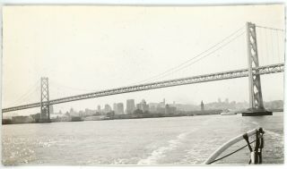 1937 Photo Ca California San Francisco View Of Bay Bridge And City Skyline