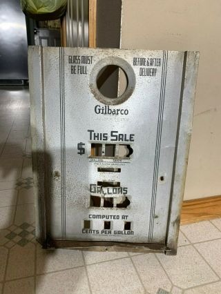 Vntage Gas Pump Gilbarco Face Plate Vintage Gilbarco Gas Pump Face Plate