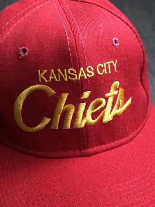 Vintage Sports Specialties Kansas City Chiefs Script Snapback 90s 2