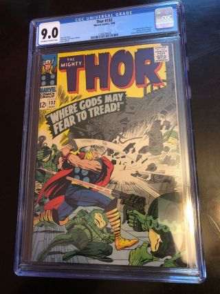 Marvel Comics The Mighty Thor Key Issue 132 1st Appearance: Ego Cgc Graded 9.  0