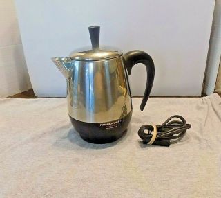 Vintage 4 Cup Farberware Superfast Fully Automatic Percolator Coffee Pot Usa