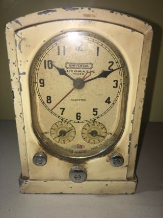 Vintage Universal Automatic Electric Range Timer Clock 6x4”