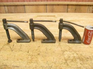 3 Vintage Armstrong No 713 Heavy Duty Table Mount Work Holding Screw Clamp