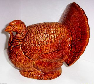 Vintage 1970 ' s Ceramic TURKEY COOKIE JAR / FIGURE Holland Mold 9 