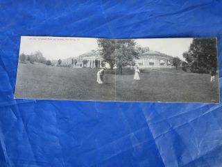 1909 Double Postcard View Homestead Hotel & Grounds Hot Springs Va Croquette