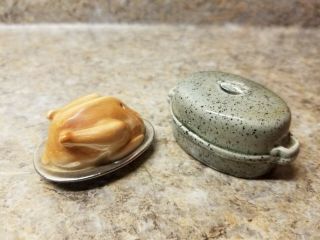 Arcadia Miniature Turkey Roaster Salt & Pepper Shaker Set Ceramic