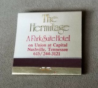 Vintage Matchbook The Hermitage A Park Suite Hotel Nashville Tennessee Union