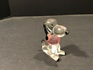 Vintage clear plastic lucite bubbles dog figurine beagle Snoopy 1960s Hong Kong 2