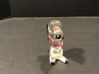 Vintage clear plastic lucite bubbles dog figurine beagle Snoopy 1960s Hong Kong 3