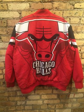 Rare Vtg Starter Black Label Chicago Bulls Big Logo Jacket 90s Jordan 3xl